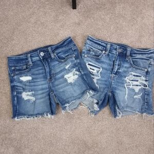 American Eagle Hi-Rise Shortie Jean Shorts!